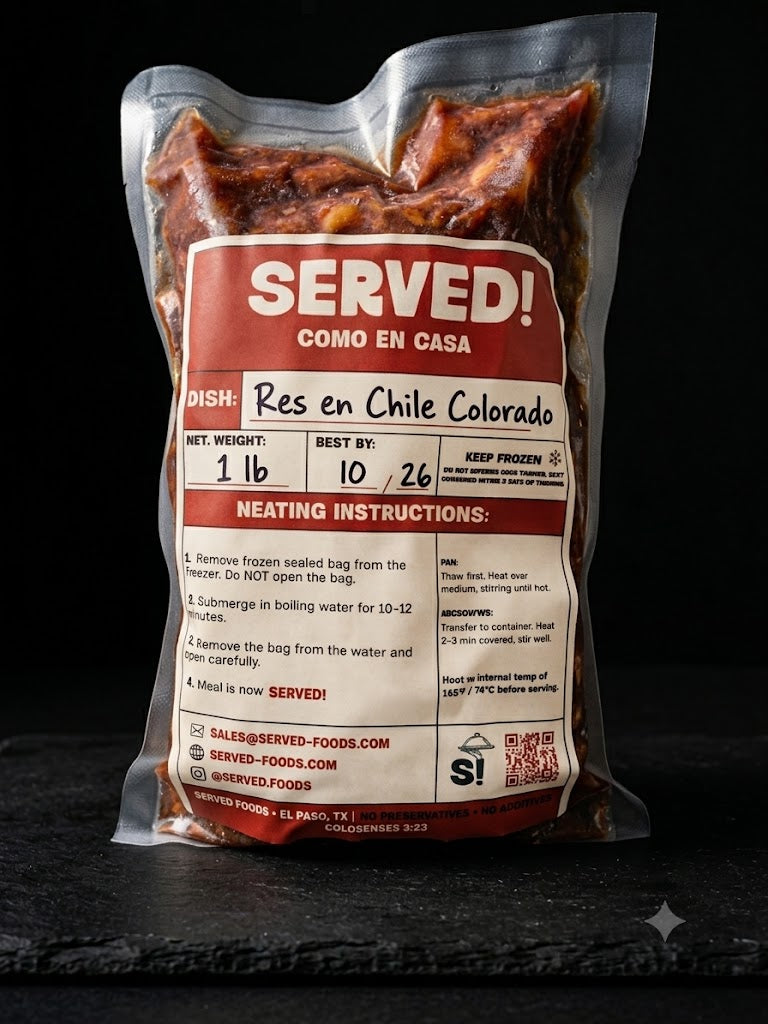 Res en Chile Colorado - 1 lb (2-3 servings)