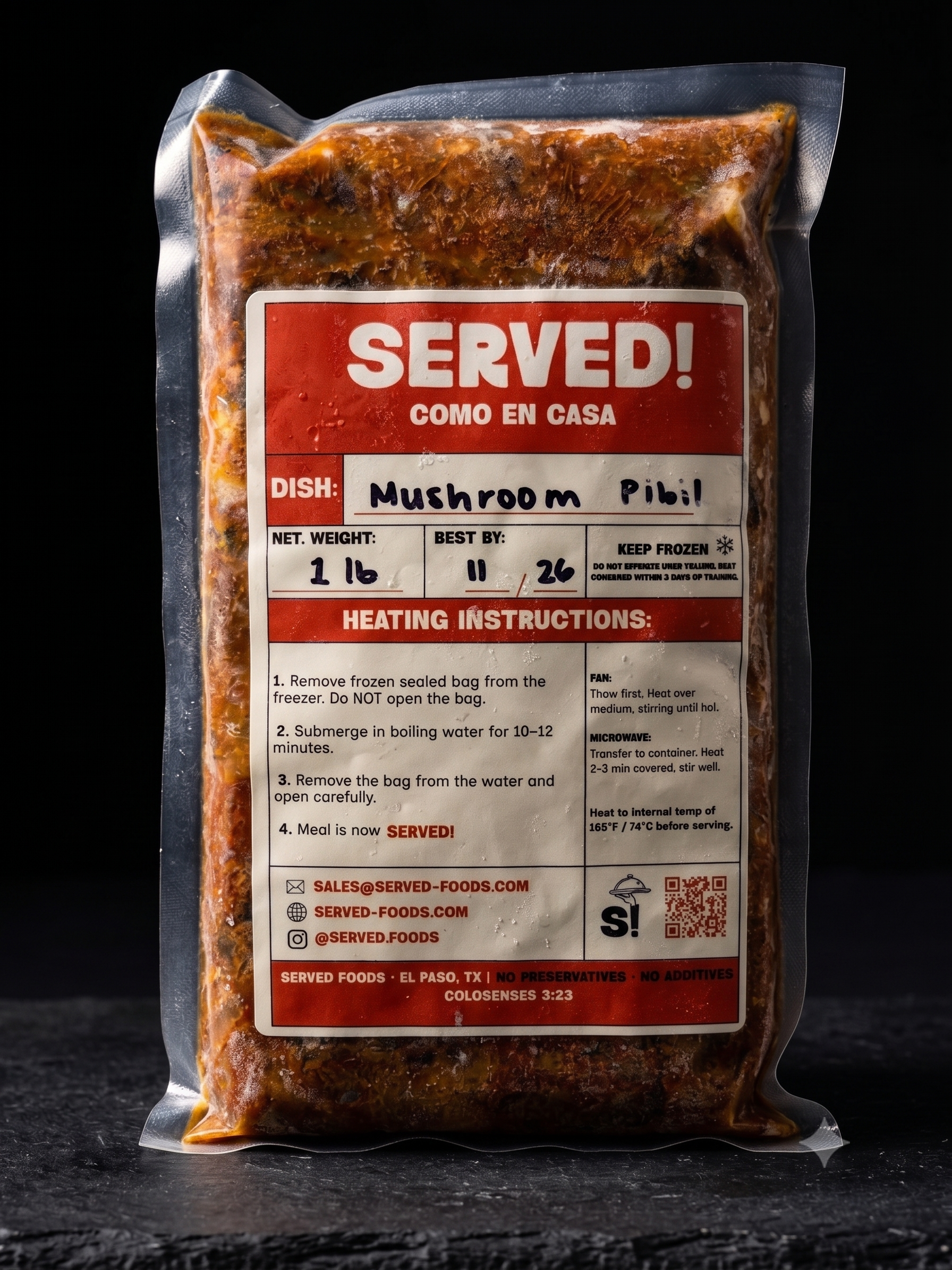Mushroom Pibil 1 lb (2-3 servings)