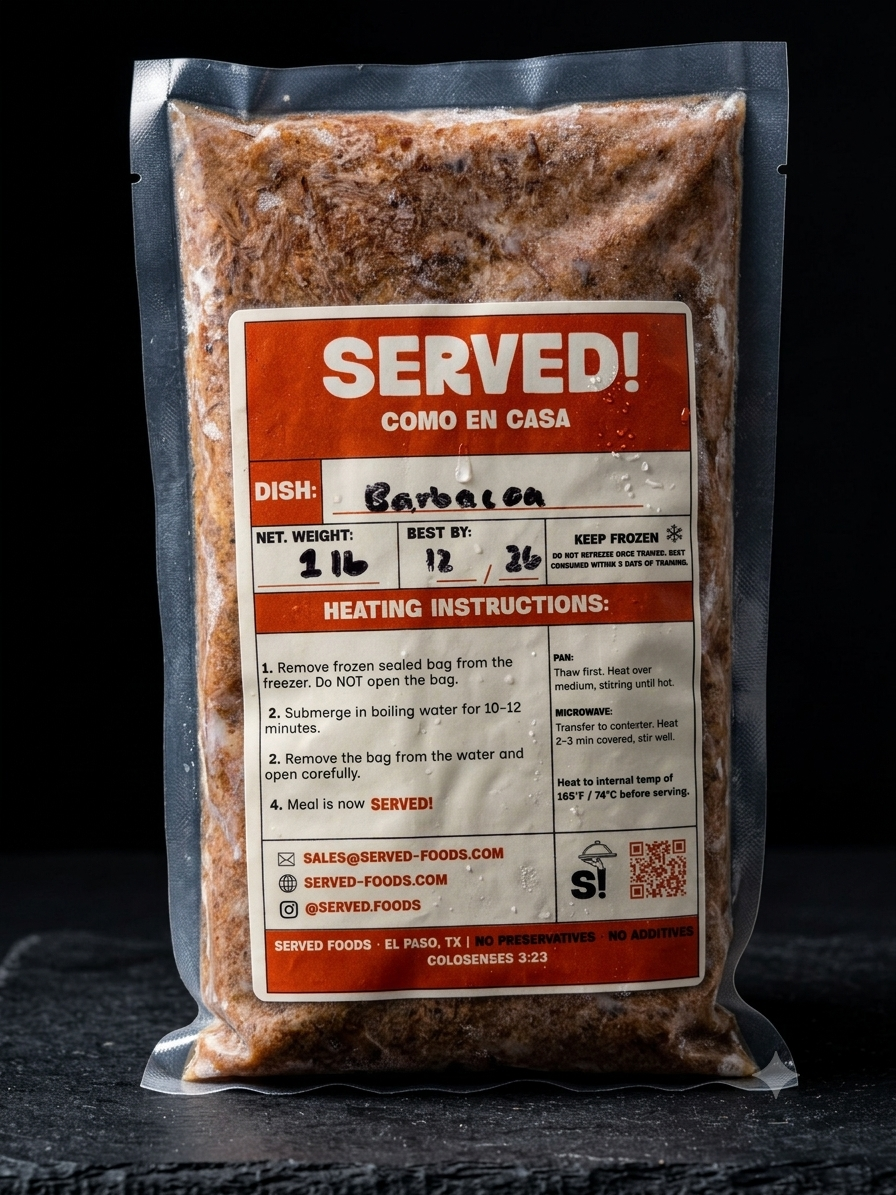 Barbacoa de res — 1 lb (2–3 servings)
