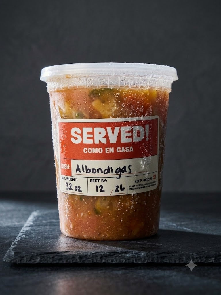 Albóndigas con verduras — 2 lb (4–6 servings)